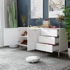 Hitow Three Door Buffet Sideboard Pantry Cabinet Side Table - 3 of 4