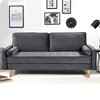 3 Person Seater Couch Sofa, Comfy Couches for Small Spaces, Mid Century Modern Gray Couch for Living Room Apartment Bedroom - 2 of 4