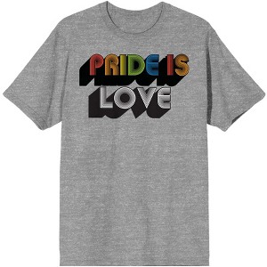 Rainbow Is Love Men's Gray Heather T-shirt - 1 of 3