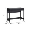 INFURNIC Desks Transitional Reeded Writing Desk with Spacious Work Surface and Drawer Storage, Black, 38"*16.75"*30" - 2 of 4