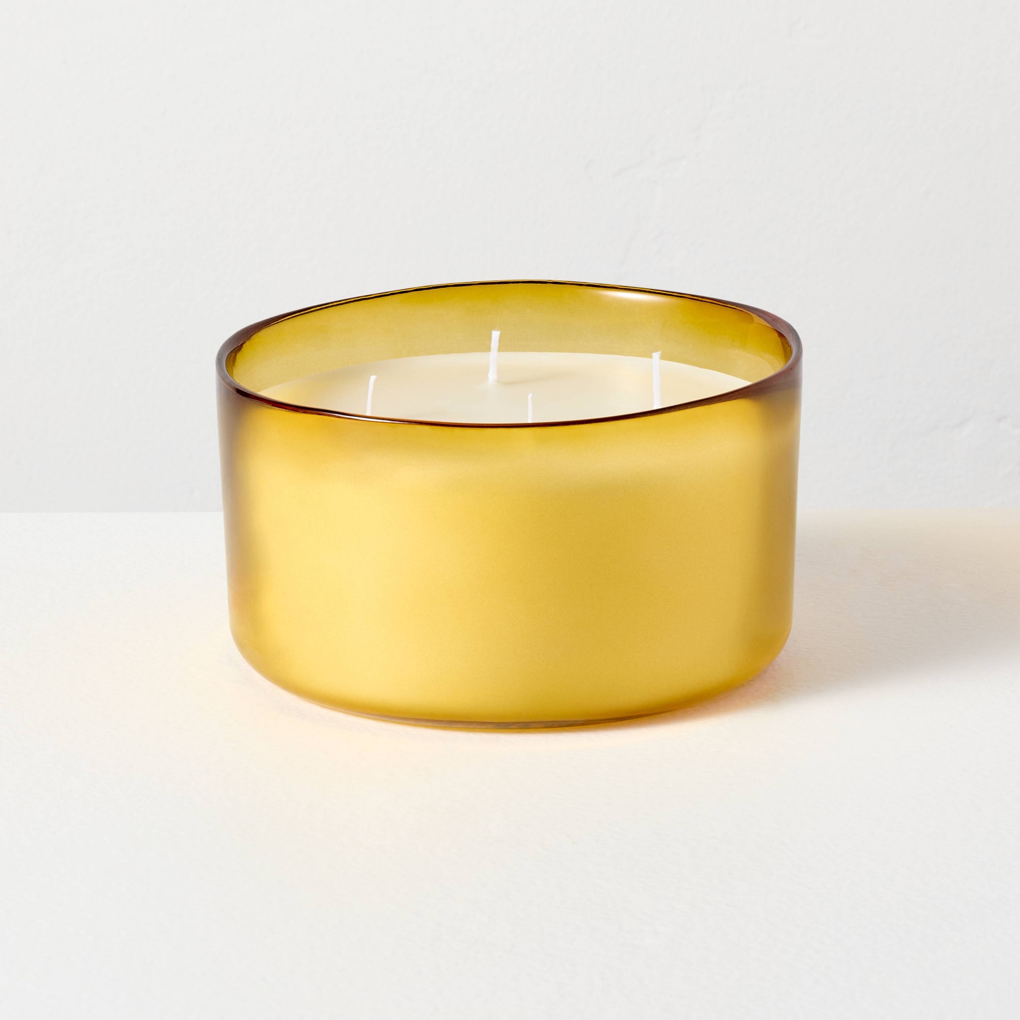 4 Wick Large Glass Seasonal Sun and Citron Jar Candle 22oz - Hearth & Hand™ with Magnolia
