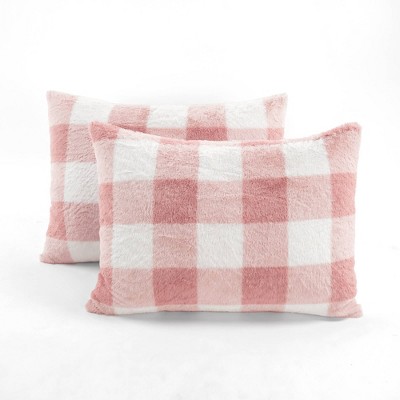 Lush Decor Lush Décor 3pc Full/Queen Soft Plush Plaid All Season Comforter Bedding Set Blush — фото 8