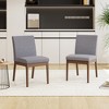 XINGHANZHENXUAN Green Set of 2 Modern Dining Chair, Smooth Upholstery, Clean Lines for Dining Room Use - 2 of 4