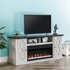TV Stand for TVs up to 50" Saw Cut Off White - Home Essentials - 3 of 4