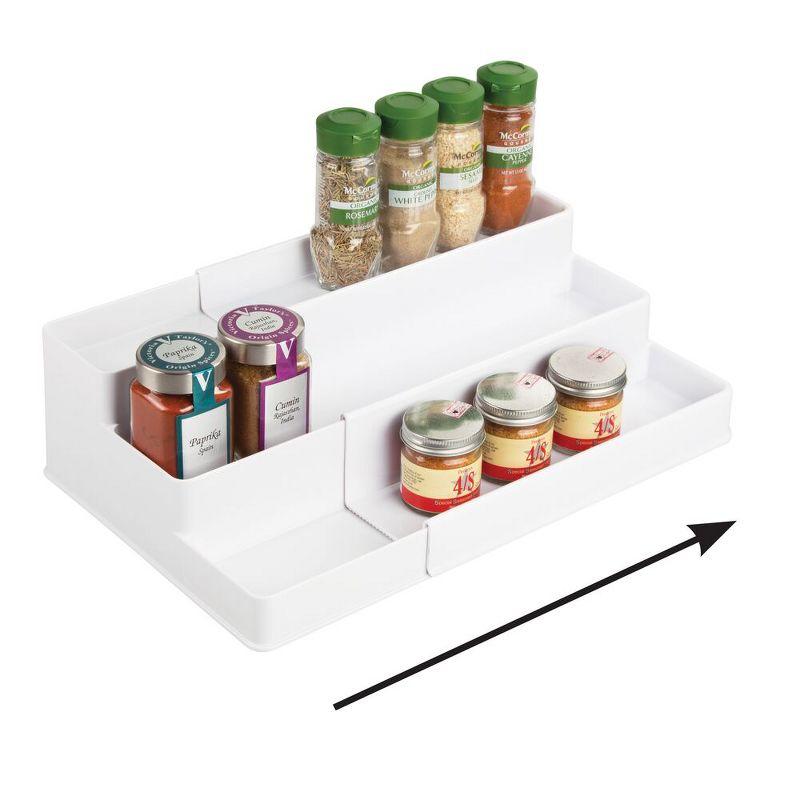 mDesign Expandable Kitchen Cabinet, Pantry Organizer/Spice Rack, 2 of 8