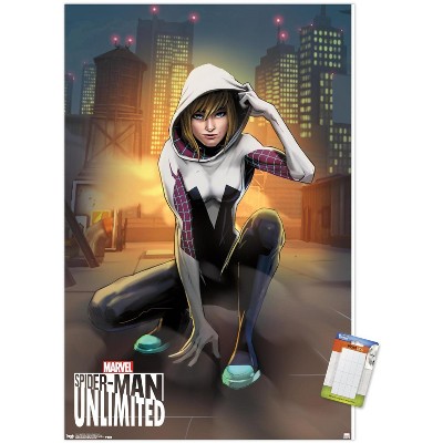 Trends International Marvel Spider-Man: Across the Spider-Verse - Now What  Cover Unframed Wall Poster Print White Mounts Bundle 14.725 x 22.375