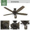 60" Dondra Ceiling Fan with Light Kit and Pull Chain (Includes LED Light Bulb) - Hunter Fan - 2 of 4