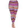 Women's Plus Size Printed Leggings - One Size Fits Most Plus - White Mark - 3 of 3