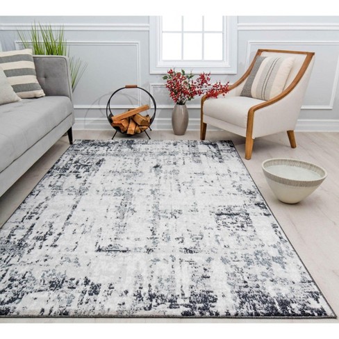 Black and deals gray area rugs