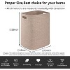 Laundry Hamper, Rectangle Cotton Laundry Basket with Handles, Large Blanket Basket - 3 of 4