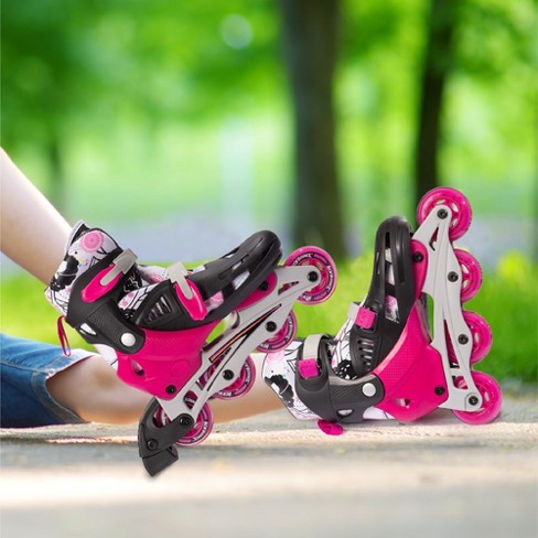 New Bounce Roller Skates For Kids, 4 Wheel Inline Roller Blades