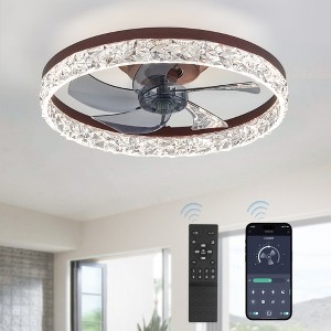 Arceso 20" Modern Ceiling Fan with Light and Remote, App Control  for Indoor - 1 of 4