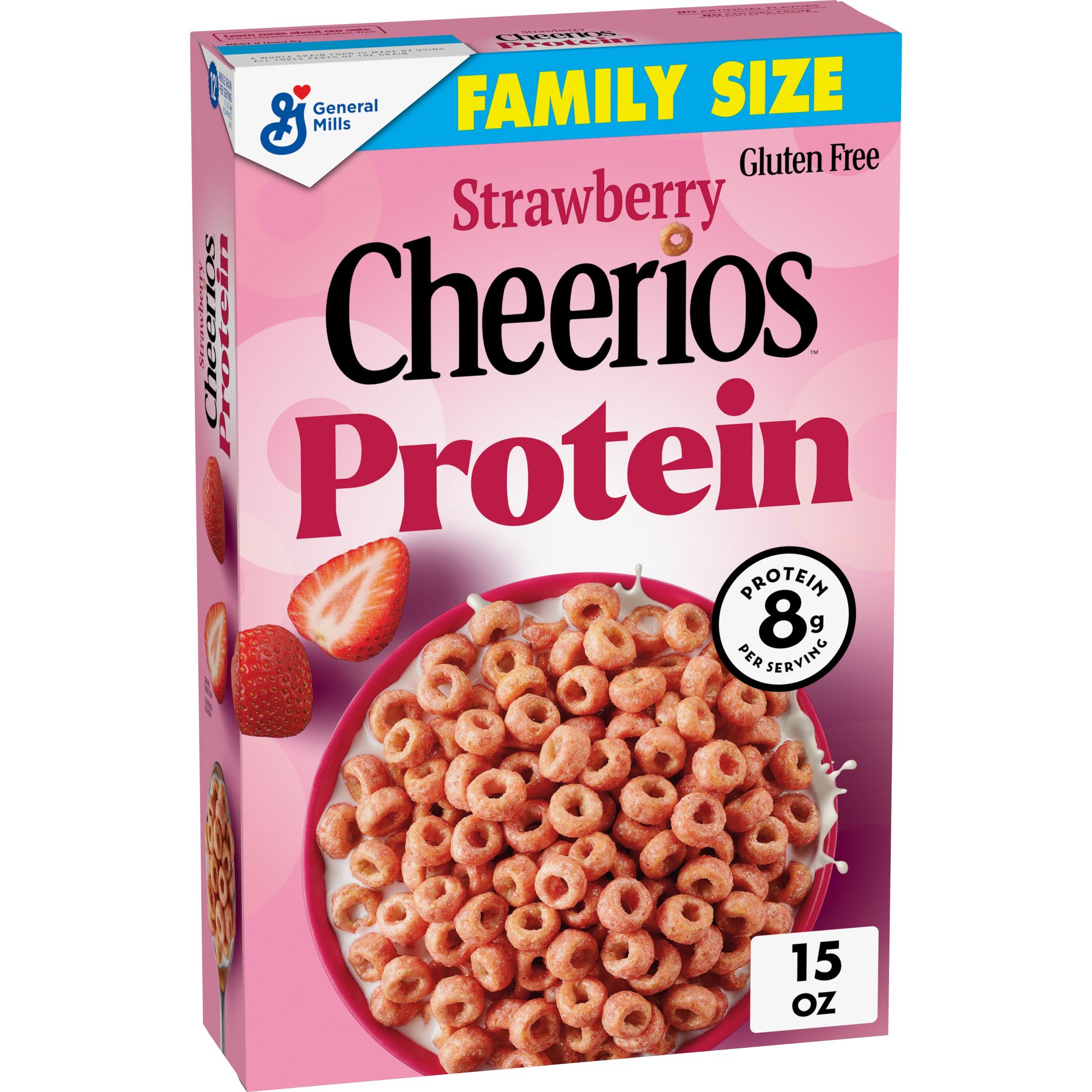 Cheerios Protein Gluten Free Strawberry Breakfast Cereal - 15oz