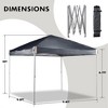 Aoodor 9.8'x9.8' Pop Up Canopy Tent With Roller Bag, Portable Instant ...