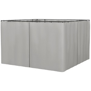 Aghana Digitals Beige Polyester Gazebo Sidewall Set with Hooks/C-Rings - 9.84'x11.8', Double-Sided - 1 of 4