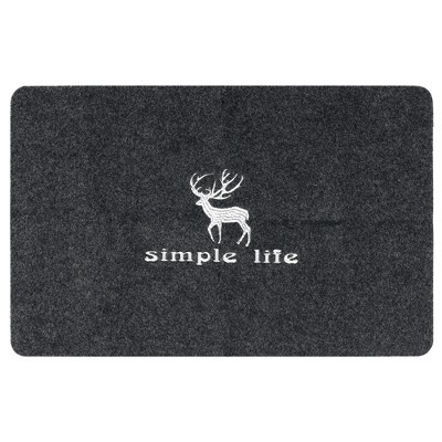 Rubber Mat, Nonslip Doormat for Indoor, Outdoor (23.5 x 15.75 in)