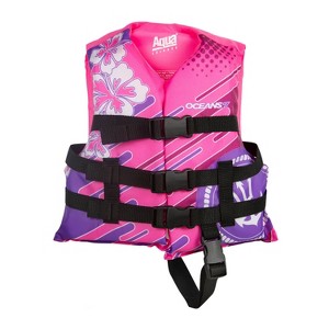 Aqua Leisure US Coast Guard Approved Child Life Jacket Vest - Pink - 1 of 4