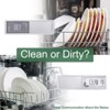 Unique Bargains Non-Scratch Clean Dirty Sign Plastic Rectangle Dishwasher Magnet - 3 of 4