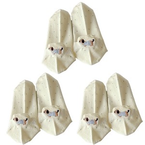 Anna-Kaci Women's 3-Pair No-Show Socks with Embroidered Dog Design and Soft Knit Low-Cut Fit for Everyday Comfort - 1 of 4