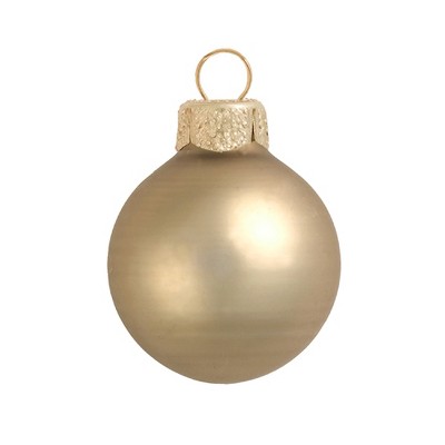 Northlight 6ct Gold Glass Shiny Christmas Ball Ornaments 4" (100mm)