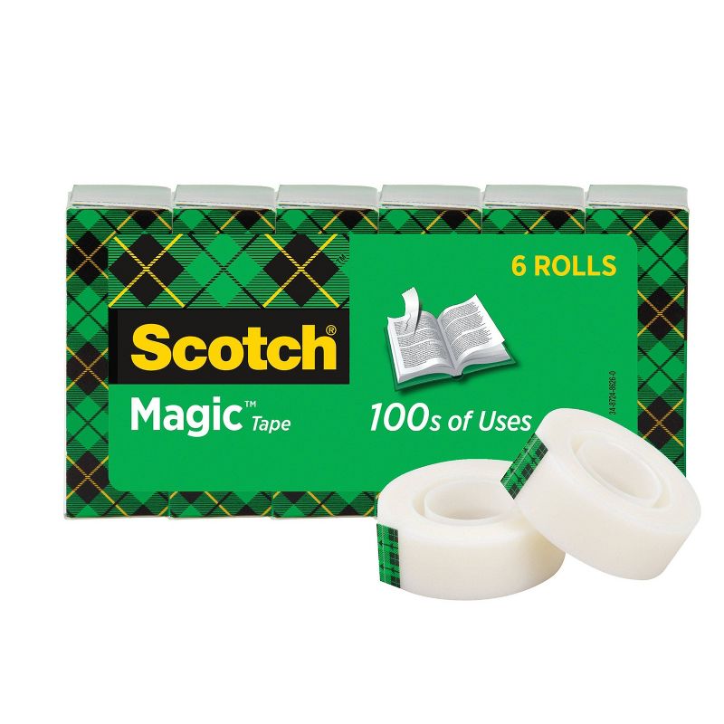 Scotch 6pk Magic Tape 3/4&#34;x800&#34;, 3 of 13