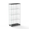 NicBex 4-Tier Glass Display Cabinet,Tempered Glass Showcase on Wheels with Acrylic Shelves & Lock,Storage Rack for Living Room,Bedroom - 2 of 4