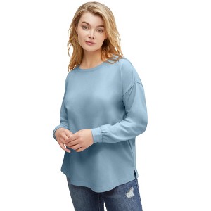 ellos French Terry Blouson Sleeve Sweatshirt Tunic - 1 of 4