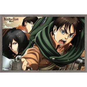 Trends International Attack on Titan: Season 2 - Intense Framed Wall Poster Prints - 1 of 4