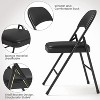 coucheta Folding Chairs With Padded Cushion and Back, Metal Frame Hold Up to 350 Lbs - 3 of 4