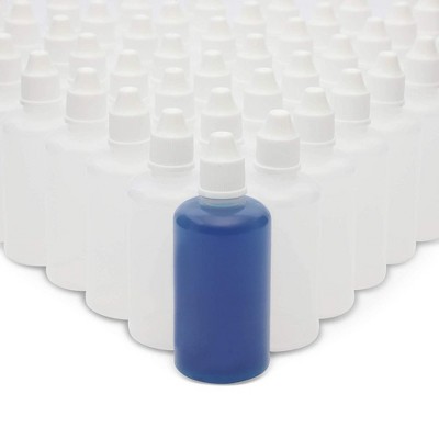 Bright Creations 50 Pack Squeezable Dropper Bottles for Eye Drops, Liquid & Paints (1.6 oz, White)