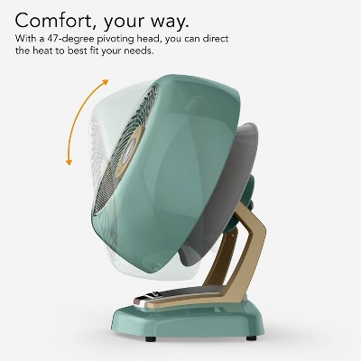 Vornado VHEAT Green Heater: Portable Electric Space Heater for Office & Desk, 2 Settings, 100-300 sq. ft. Coverage — detail 2