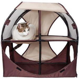 Pet Life (R) Kitty-Play Obstacle Travel Collapsible Soft Folding Pet Cat House - 1 of 1