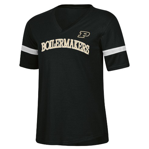 NCAA Purdue Boilermakers Women's Mesh Trim V-Neck T-Shirt - image 1 of 3