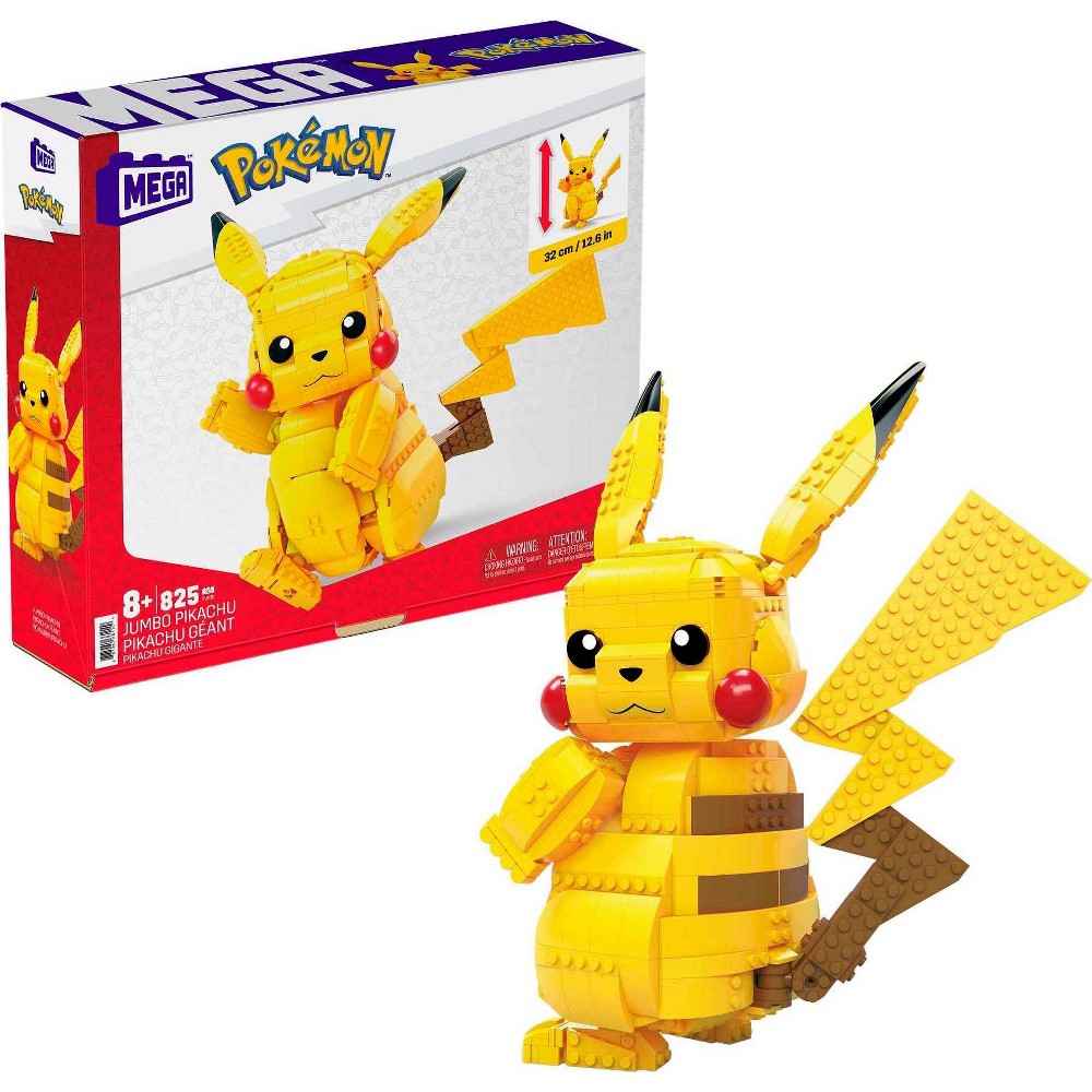 Photos - Construction Toy MEGA Pokémon Jumbo Pikachu Building Set - 825pcs