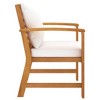 vidaXL Patio Chairs 2 pcs with Cream Cushion Solid Acacia Wood - 3 of 4