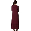 Memoi Women's Modal Blend Full-Length Nursing Gown with Decorative Stitching - 3 of 4