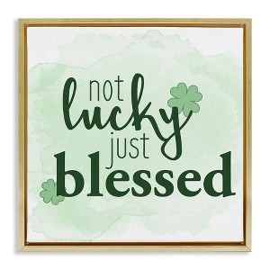 Stupell Industries Just Blessed Green Shamrocks, 18" x 18" - 1 of 4
