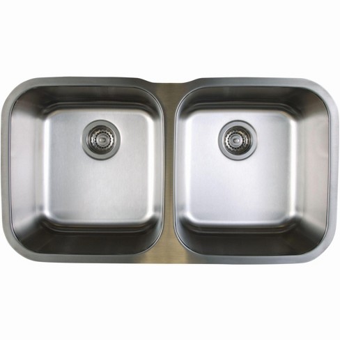 Blanco 441020 Stellar Equal Double Bowl Stainless Steel Undermount Kitchen Sink 33 1 3 X 18 1 2