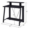 Wood Writing Desk with Ladder-Style Metal Base and USB/Plug Ports - 2 of 4