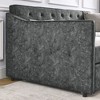 NicBex Twin Size Daybed with Twin Size Trundle,Upholstered Tufted Sofa Bed with Waved Shape Arms for Bedroom,Living Room - 4 of 4