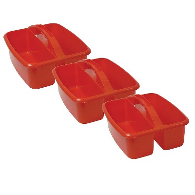 Romanoff Products Romanoff Plastic Large Utility Caddy 12.75" x 11.25" x 6.75" Red Pack of 3