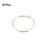 Unique Bargains Looseleaf Binder Rings Keyring Silver Tone for Scrapbooking Book 1.2 Inch 10 Pcs - 2 of 4