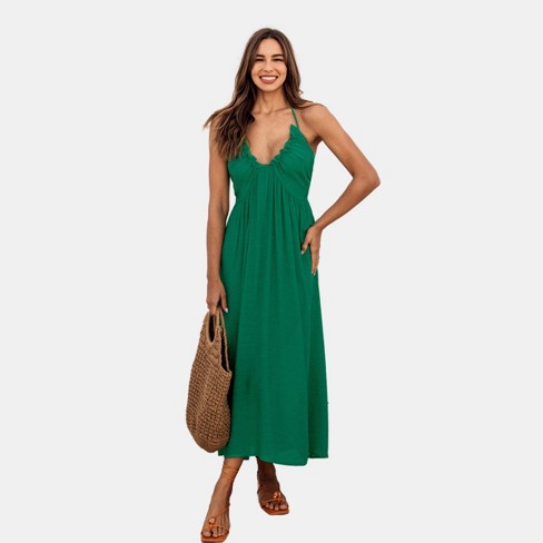 Target green maxi dress sale