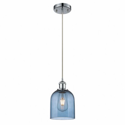 Bella - 1 Light Cord Hung Mini Pendant In Industrial Style-9.5 Inches Tall and 5.5 Inches Wide