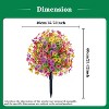 1.97FT Artificial Cypress Topiary Tree w/Ground Spike, Fake Shrubs UV Resistant Artificial Cedar Bushes, Set of 2 Faux Plants for Outdoor - 2 of 4