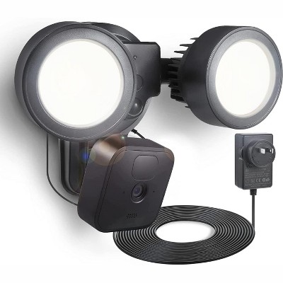 Wasserstein 3-in-1 Plugged-in Floodlight, Charger, and Mount with 24.6ft(7.5m) External Adaptor for Blink Outdoor/XT2/XT - 2000 Lumens, AC 110-220V