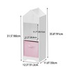 Toddler Bookshelf, 2-Tier Storage Display Organizer with 2 Collapsible Fabric Drawers for Boys Girls Bedroom, Playroom House Bookshelf - 4 of 4