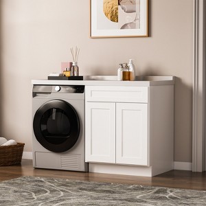 Kitchen Base Cabinet, Unassembled Cabinet with Adjustable Shelf without Top - 1 of 4