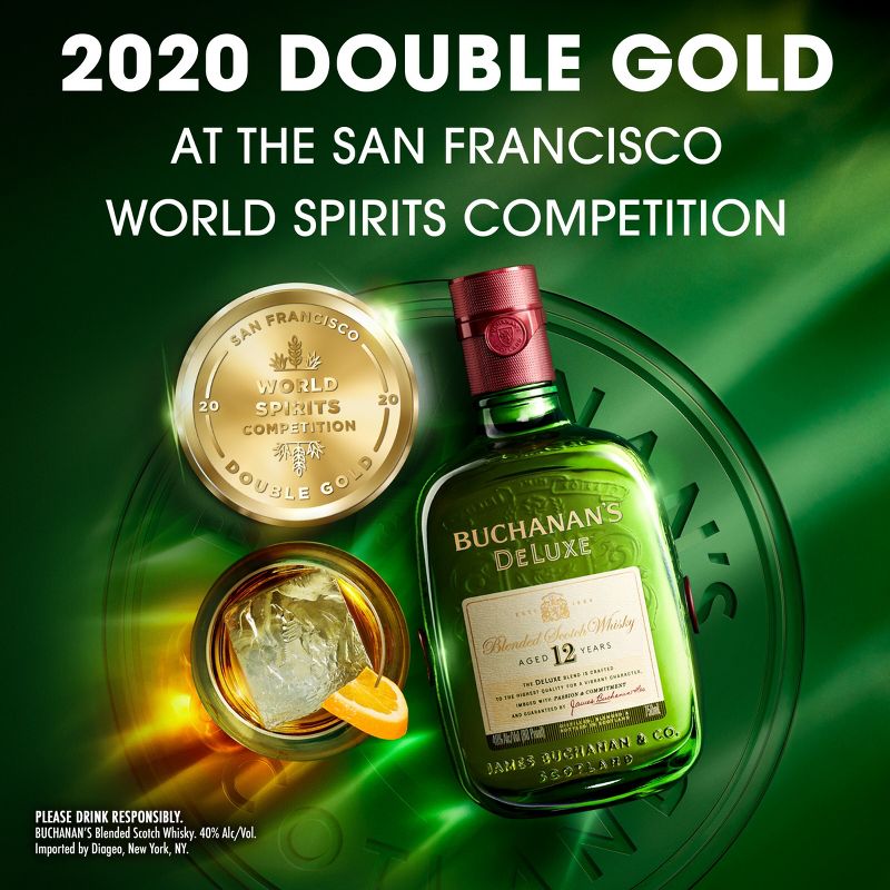 Buchanans 12 year De Luxe Blended Scotch Whisky - 750ml Bottle, 2 of 9