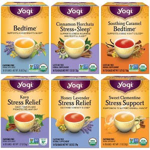Yogi Tea - Stress Relief and Herbal Tea Variety Pack Sampler -  96 ct , 6 Pack - 1 of 4